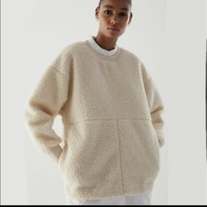COS Oversized Teddy Fleece Wool-Mix Sweatshirt M/L